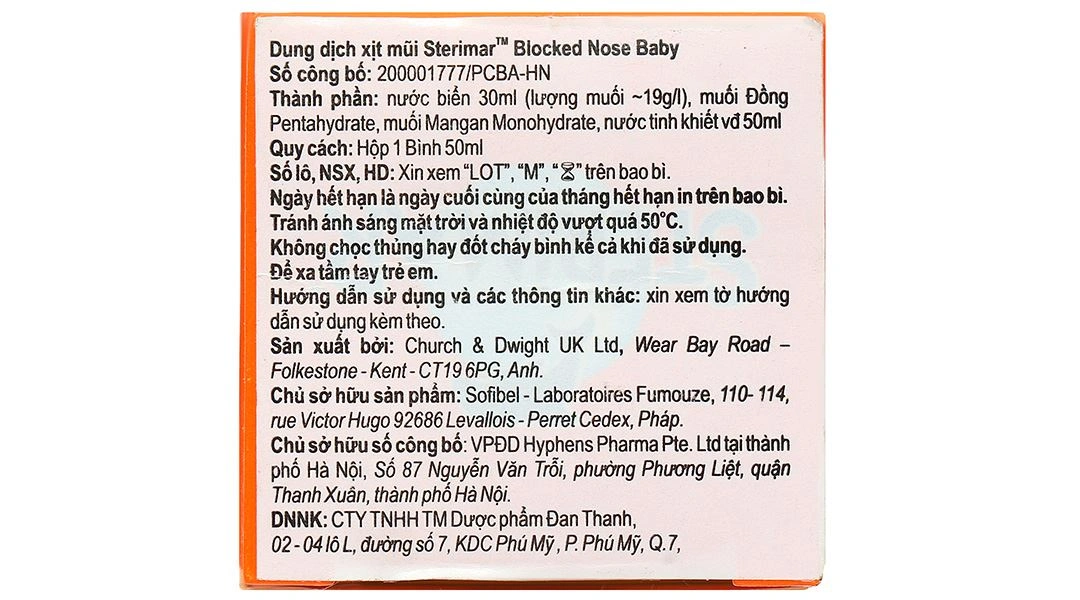 Dung dịch xịt mũi Sterimar Blocked Nose Baby hỗ trợ giảm viêm mũi cho bé chai 50ml - 5