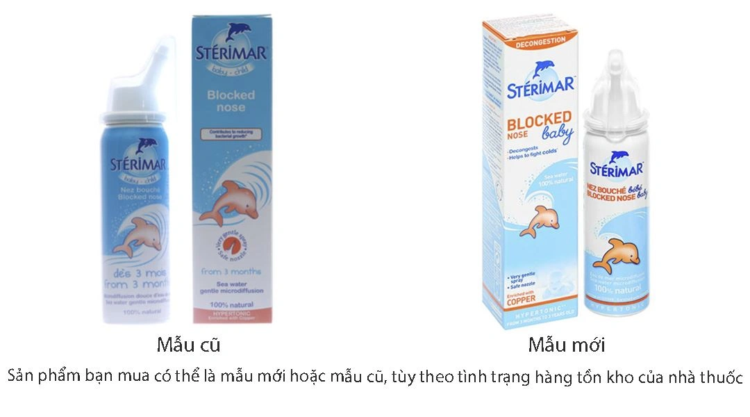 Dung dịch xịt mũi Sterimar Blocked Nose Baby hỗ trợ giảm viêm mũi cho bé chai 50ml - 