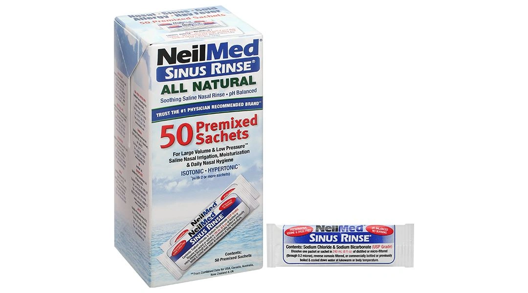 Muối vệ sinh mũi Neilmed Sinus Rinse giảm triệu chứng viêm mũi dị ứng hộp 50 gói - 