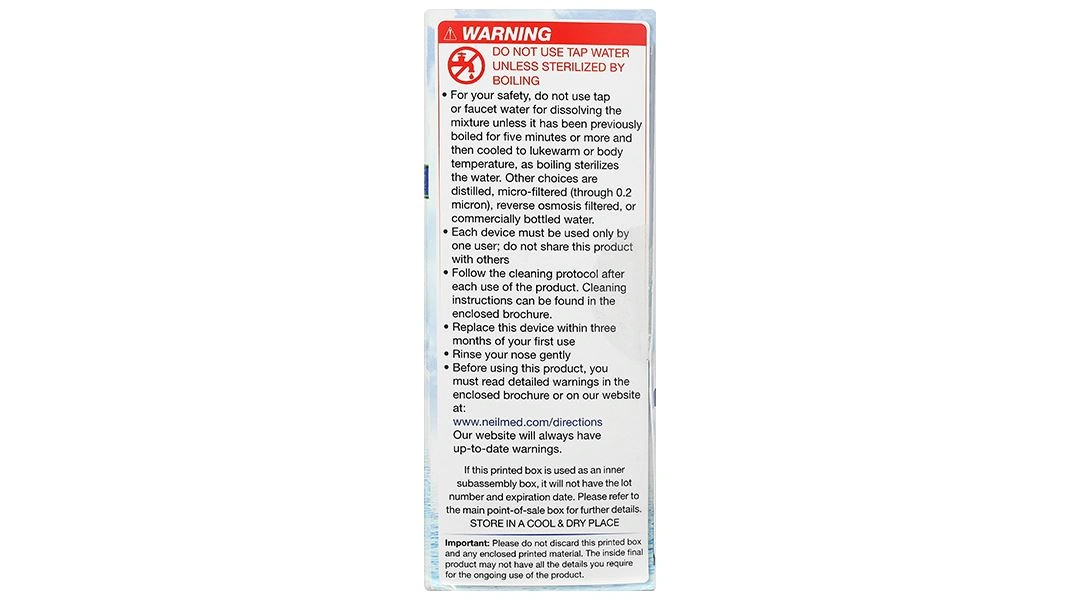 Muối vệ sinh mũi Neilmed Sinus Rinse giảm triệu chứng viêm mũi dị ứng hộp 50 gói - 4