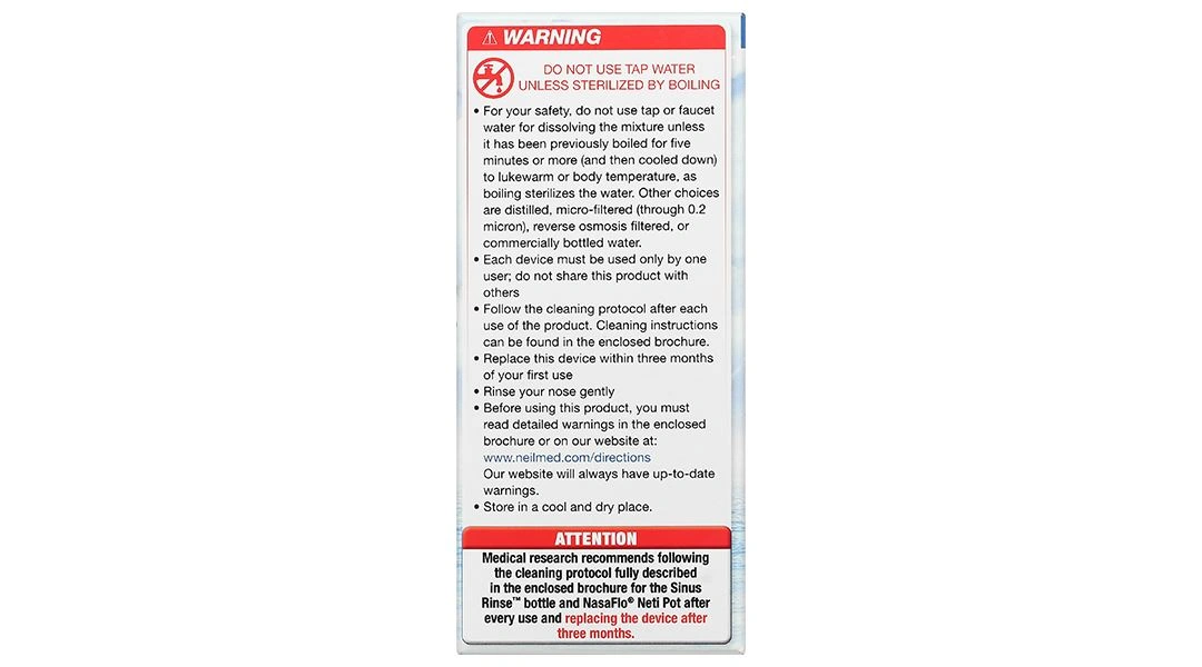 Bộ dụng cụ vệ sinh mũi Neilmed Sinus Rinse (1 bình 240ml + 10 gói) - 3
