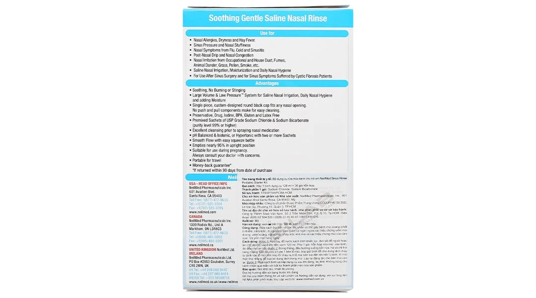 Bộ dụng cụ vệ sinh mũi Neilmed Sinus Rinse cho bé (1 bình 120ml + 30 gói) - 6