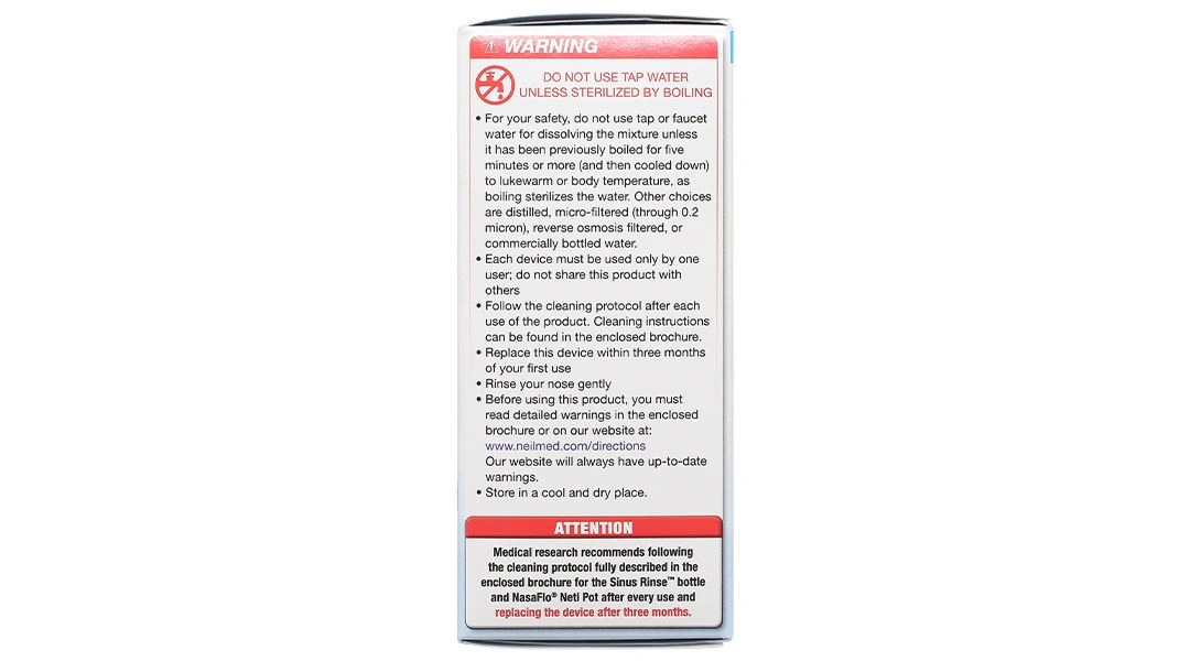Bộ dụng cụ vệ sinh mũi Neilmed Sinus Rinse cho bé (1 bình 120ml + 30 gói) - 8