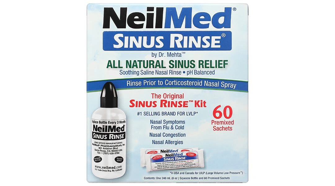 Bộ dụng cụ vệ sinh mũi Neilmed Sinus Rinse (1 bình 240ml + 60 gói) - 1