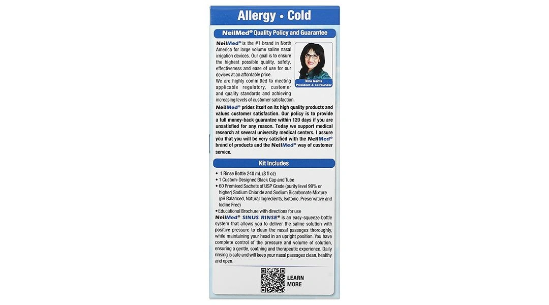 Bộ dụng cụ vệ sinh mũi Neilmed Sinus Rinse (1 bình 240ml + 60 gói) - 3