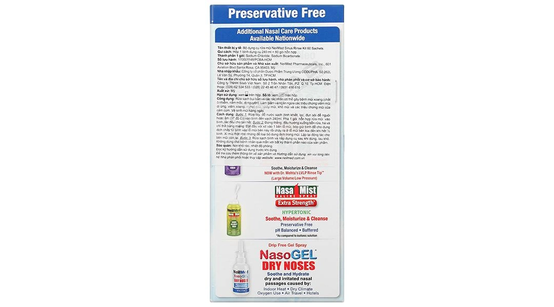 Bộ dụng cụ vệ sinh mũi Neilmed Sinus Rinse (1 bình 240ml + 60 gói) - 4