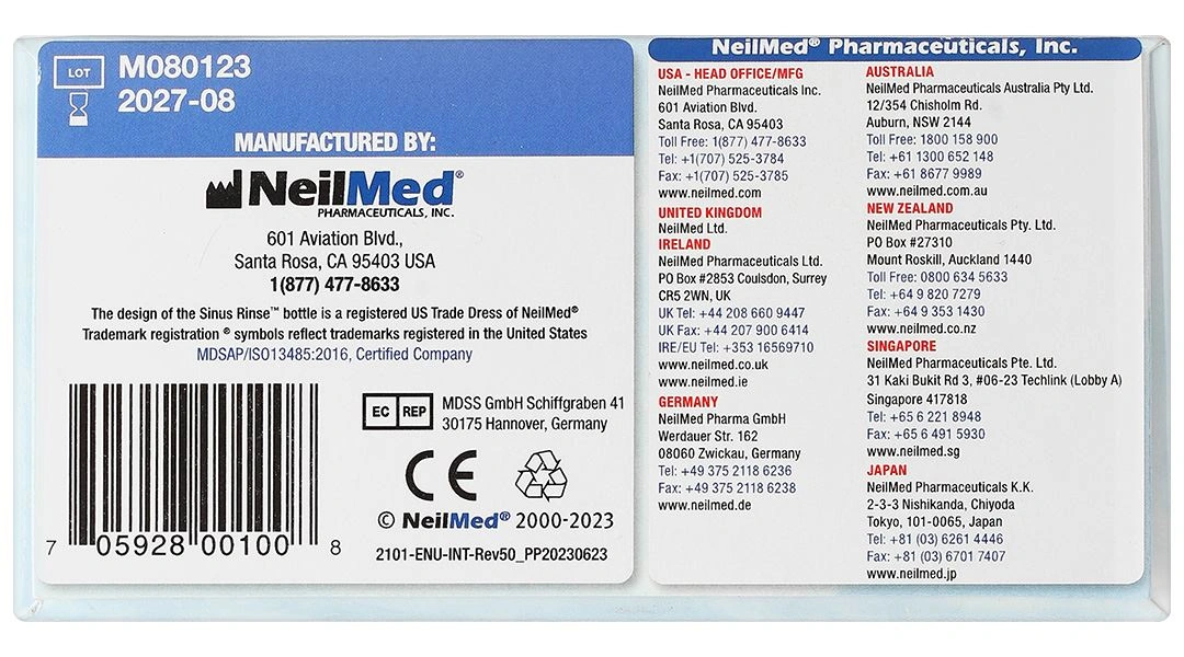 Bộ dụng cụ vệ sinh mũi Neilmed Sinus Rinse (1 bình 240ml + 60 gói) - 6