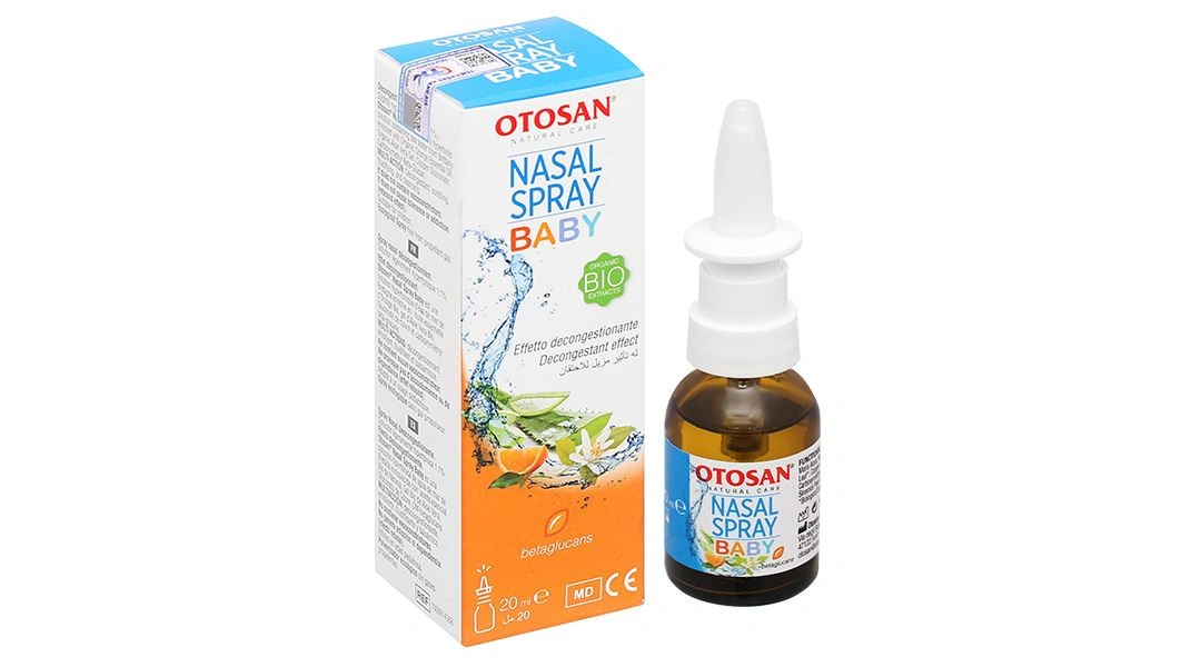 Dung dịch xịt mũi Otosan Nasal Spray Baby giúp giảm nghẹt mũi, sổ mũi, viêm mũi chai 20ml - 