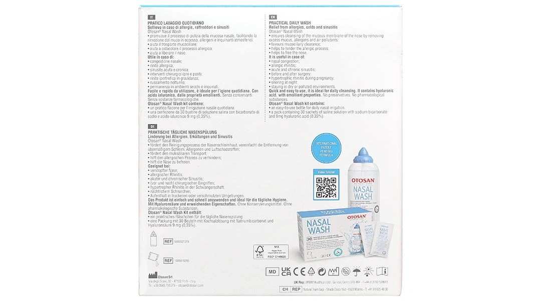 Bộ vệ sinh mũi Otosan Nasal Wash giúp làm sạch niêm mạc (1 bình + 30 gói) - 3