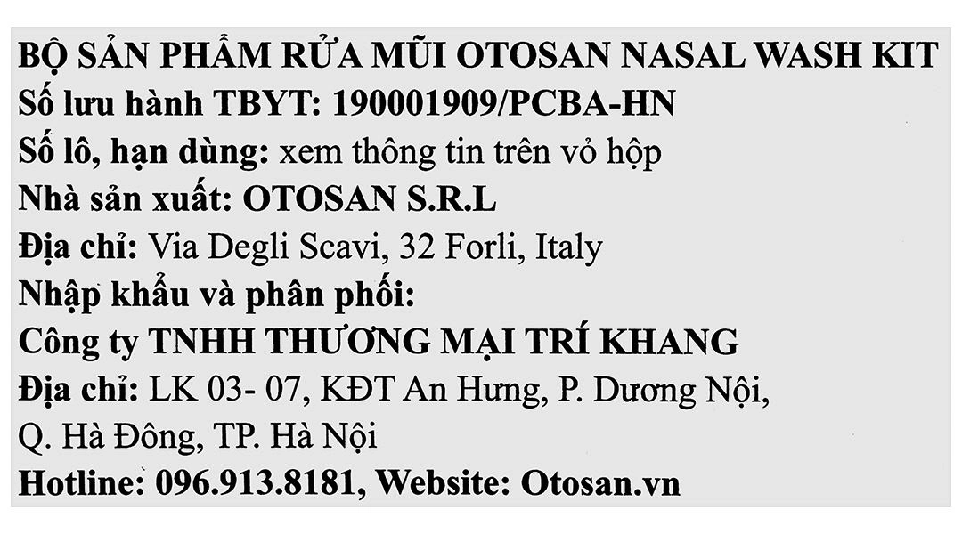 Bộ vệ sinh mũi Otosan Nasal Wash giúp làm sạch niêm mạc (1 bình + 30 gói) - 7