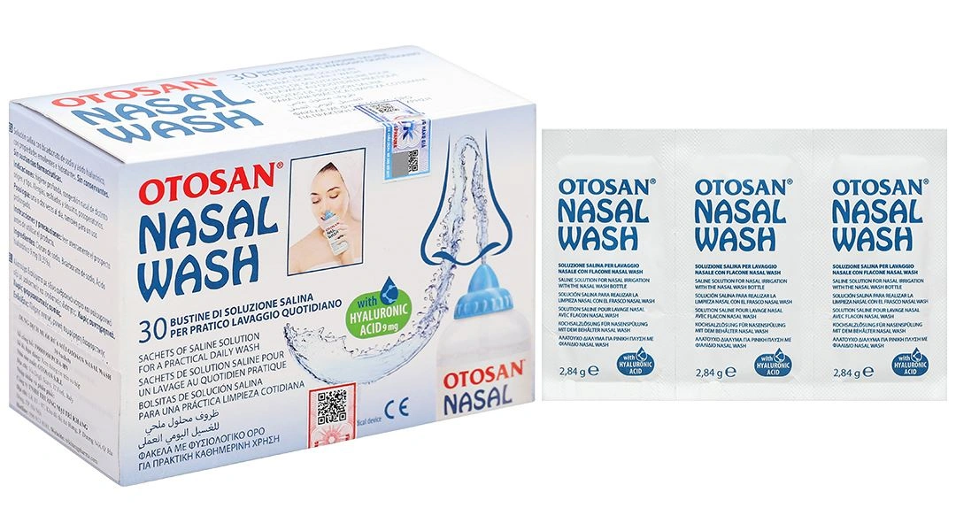 Bột muối vệ sinh mũi Otosan Nasal Wash giúp làm sạch niêm mạc (30 gói x 2.84g) - 
