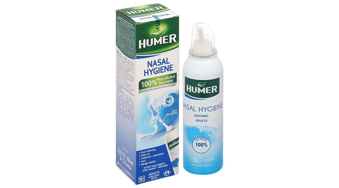 Dung dịch xịt mũi Humer Nasal Hygiene vệ sinh mũi hằng ngày chai 150ml - 