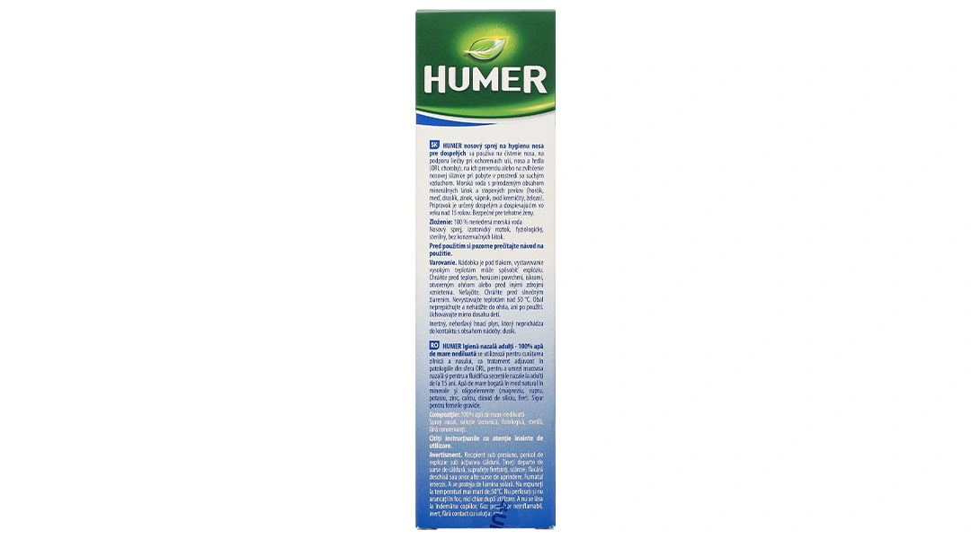 Dung dịch xịt mũi Humer Nasal Hygiene vệ sinh mũi hằng ngày chai 150ml - 5