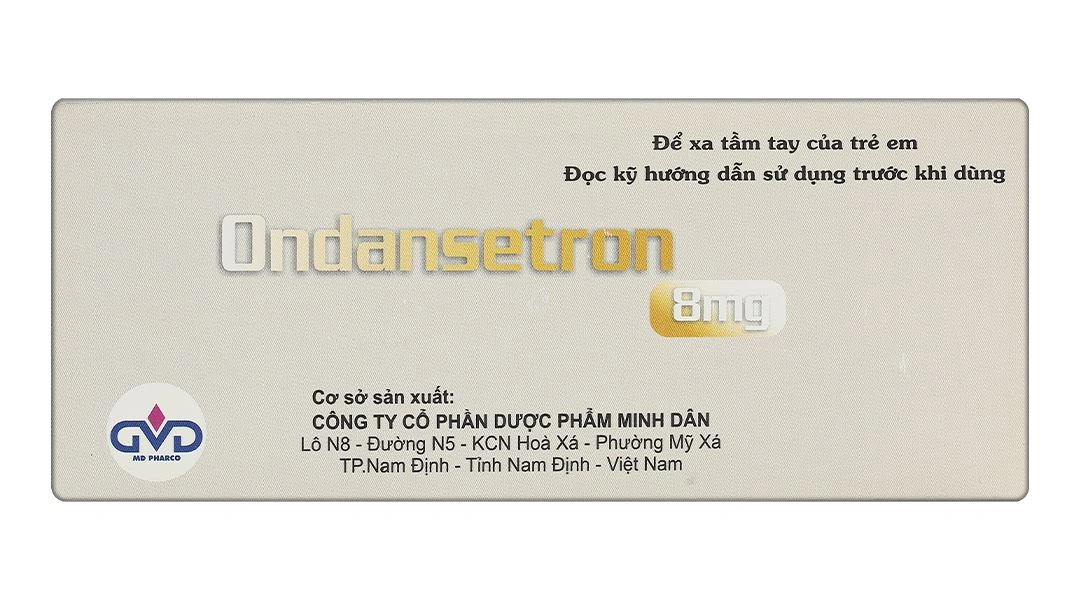 Ondansetron MD Pharco 8mg điều trị buồn nôn và nôn sau phẫu thuật (10 vỉ x 10 viên) - 2