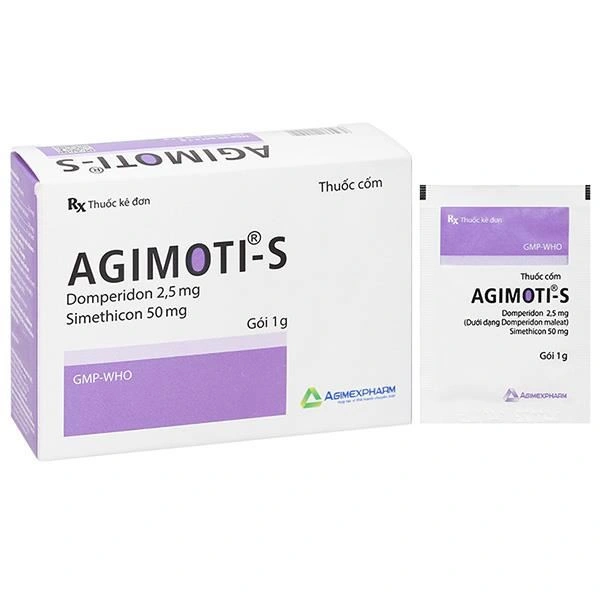 Thuốc cốm Agimoti - S điều trị nôn và buồn nôn, chống đầy hơi