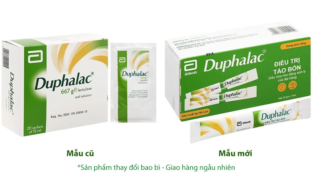 Dung dịch uống Duphalac 667g/l trị táo bón, bệnh lý não do gan (20 gói x 15ml) - 