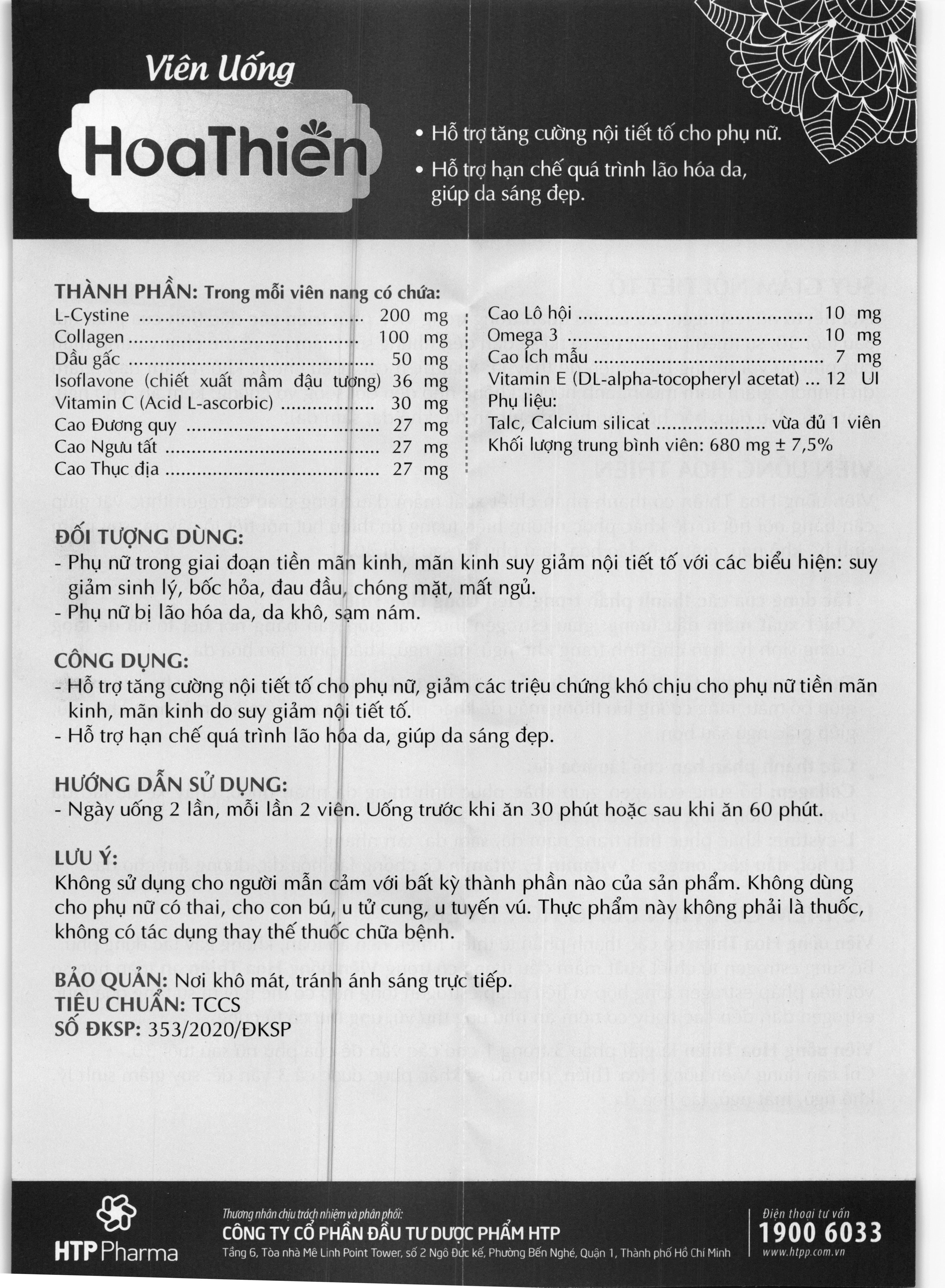 Viên Uống Hoa Thiên lọ 30 viên - 4