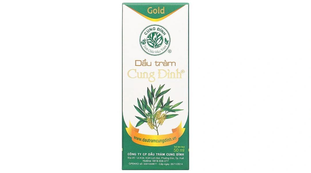 Dầu tràm Cung Đình Gold hỗ trợ điều trị cảm mạo, phong hàn, nhức đầu chai 50ml - 1