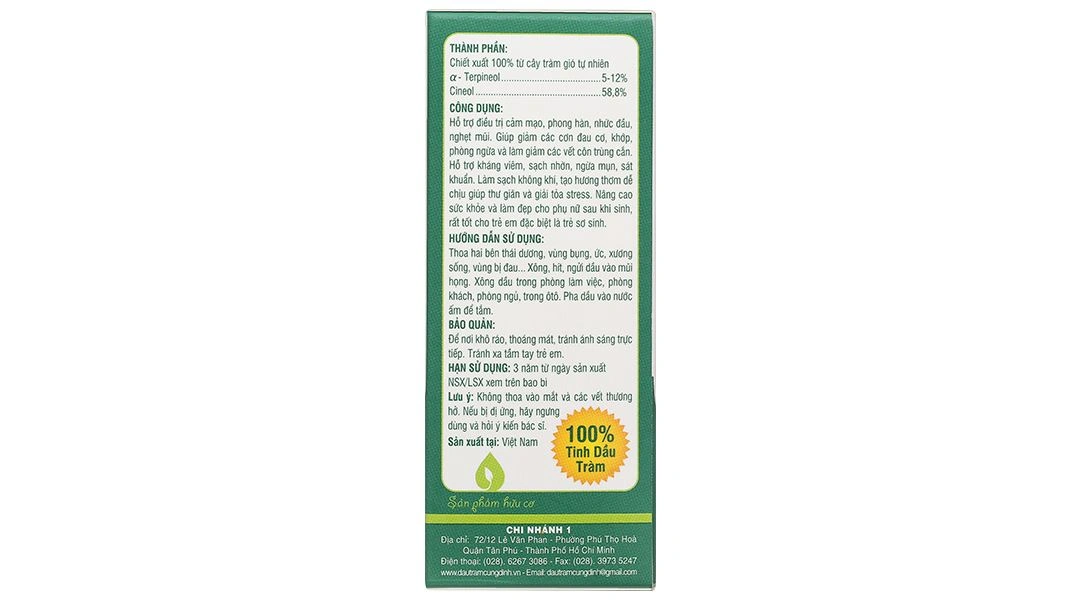 Dầu tràm Cung Đình Gold hỗ trợ điều trị cảm mạo, phong hàn, nhức đầu chai 50ml - 3