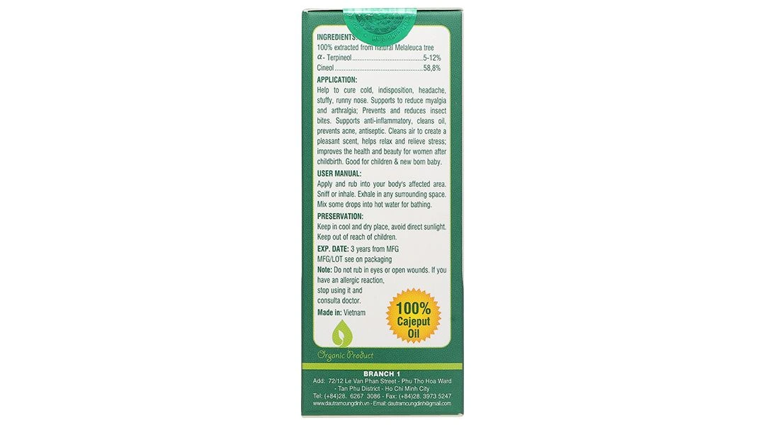 Dầu tràm Cung Đình Gold hỗ trợ điều trị cảm mạo, phong hàn, nhức đầu chai 50ml - 4