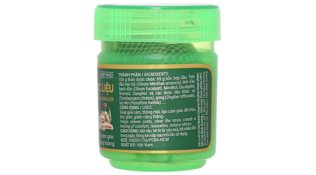 Hũ hít dược liệu OPC giúp thông mũi, giải cảm 5g - 5