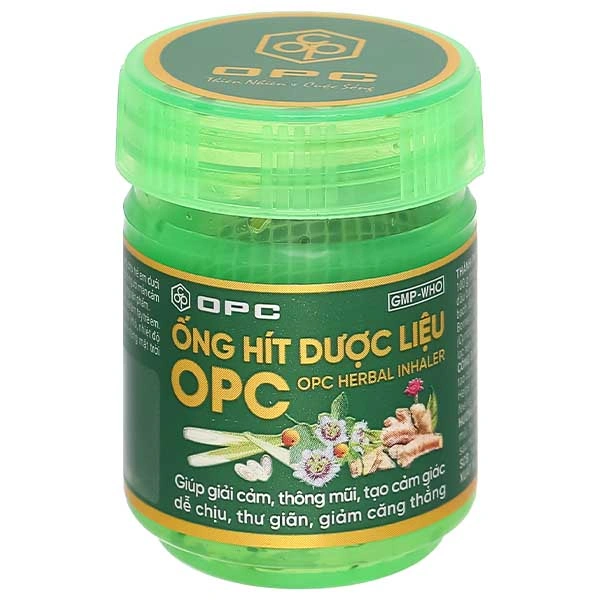 Ống hít dược liệu OPC giúp thông mũi, giải cảm ống 5g