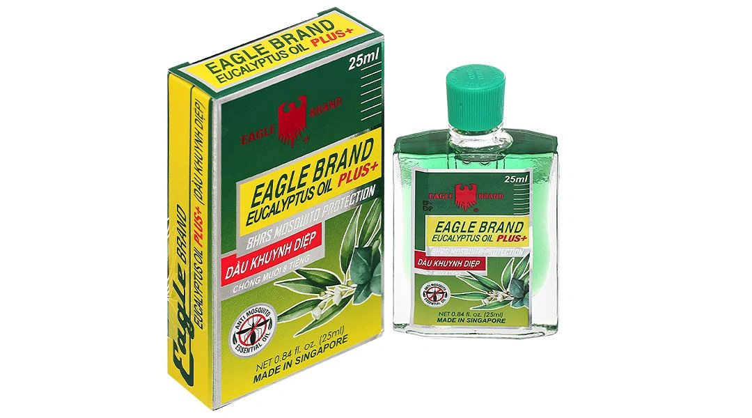Dầu Khuynh Diệp Eagle Brand Eucalyptus Oil Plus+ hỗ trợ điều trị cảm cúm, nghẹt mũi chai 25ml - 