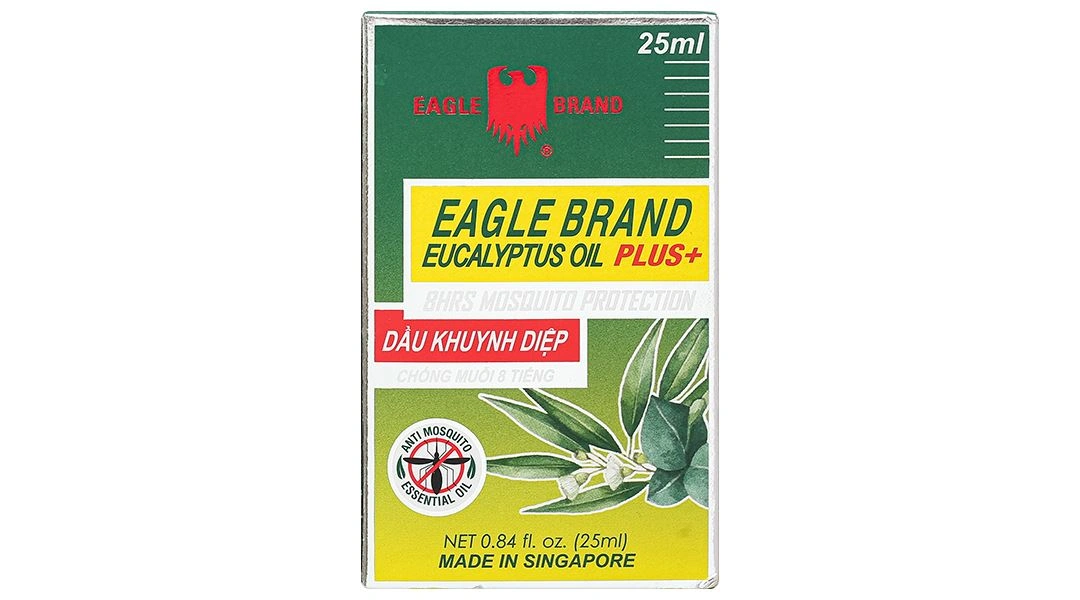 Dầu Khuynh Diệp Eagle Brand Eucalyptus Oil Plus+ hỗ trợ điều trị cảm cúm, nghẹt mũi chai 25ml - 1