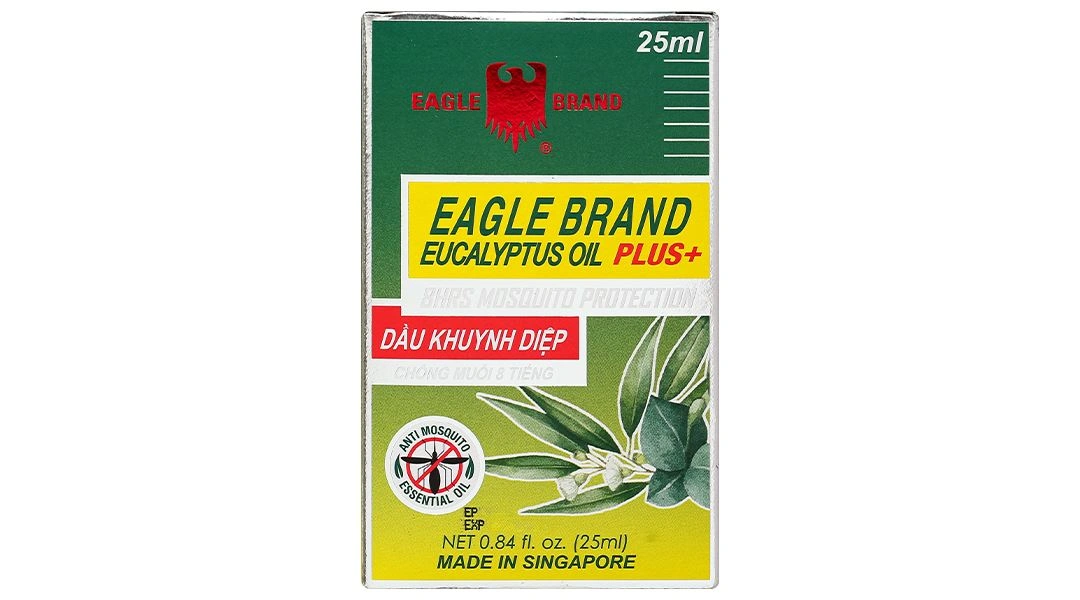 Dầu Khuynh Diệp Eagle Brand Eucalyptus Oil Plus+ hỗ trợ điều trị cảm cúm, nghẹt mũi chai 25ml - 2
