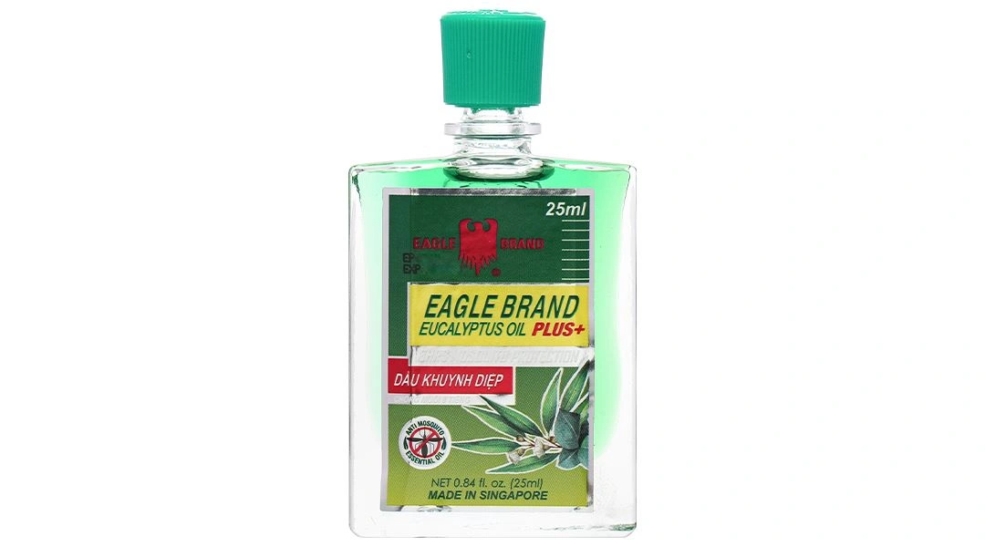 Dầu Khuynh Diệp Eagle Brand Eucalyptus Oil Plus+ hỗ trợ điều trị cảm cúm, nghẹt mũi chai 25ml - 6