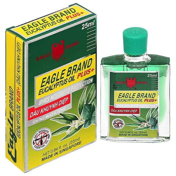 Dầu Khuynh Diệp Eagle Brand Eucalyptus Oil Plus+ hỗ trợ điều trị cảm cúm, giữ ấm cho trẻ em
