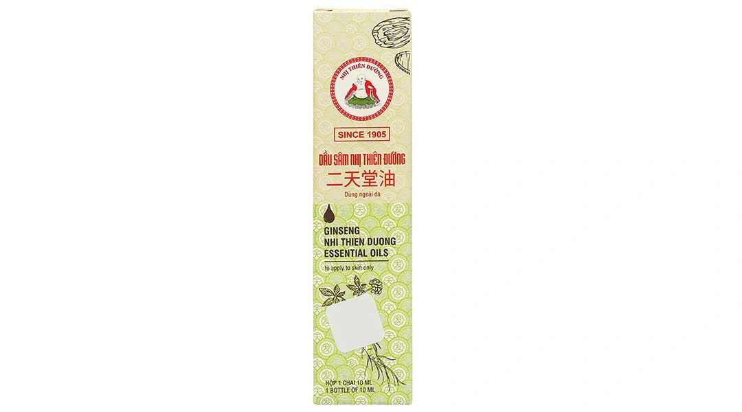 Dầu Sâm Nhị Thiên Đường hỗ trợ điều trị cảm mạo, phong hàn, sổ mũi chai 10ml - 1