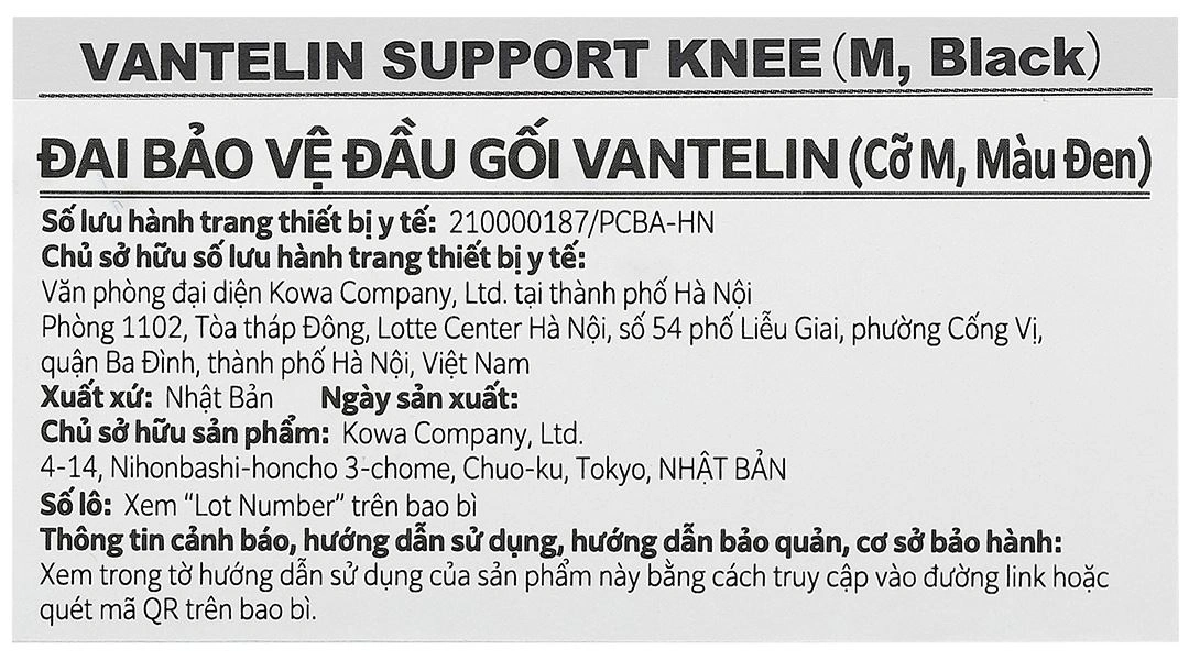 Đai bảo vệ đầu gối Vantelin Knee Support size M - 10