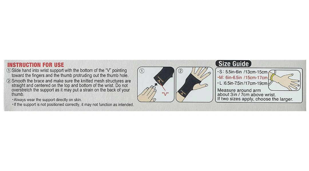 Đai bảo vệ cổ tay Vantelin Wrist Support size L - 35