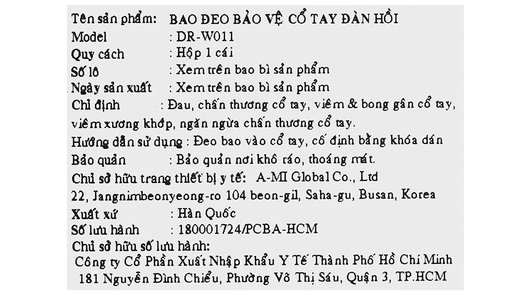Bao đeo cổ tay Dr. Med DR-W011 size S - 23