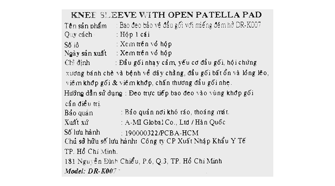 Bao đeo đầu gối Dr. Med DR-K007 size M - 20