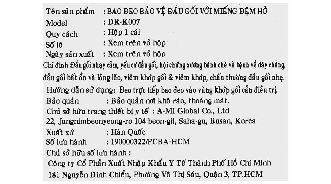 Bao đeo đầu gối Dr. Med DR-K007 size M - 36