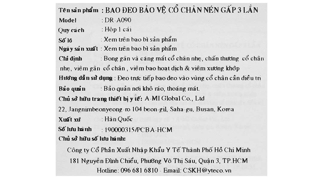 Bao đeo mắt cá chân Dr. Med DR-A090 size S - 9