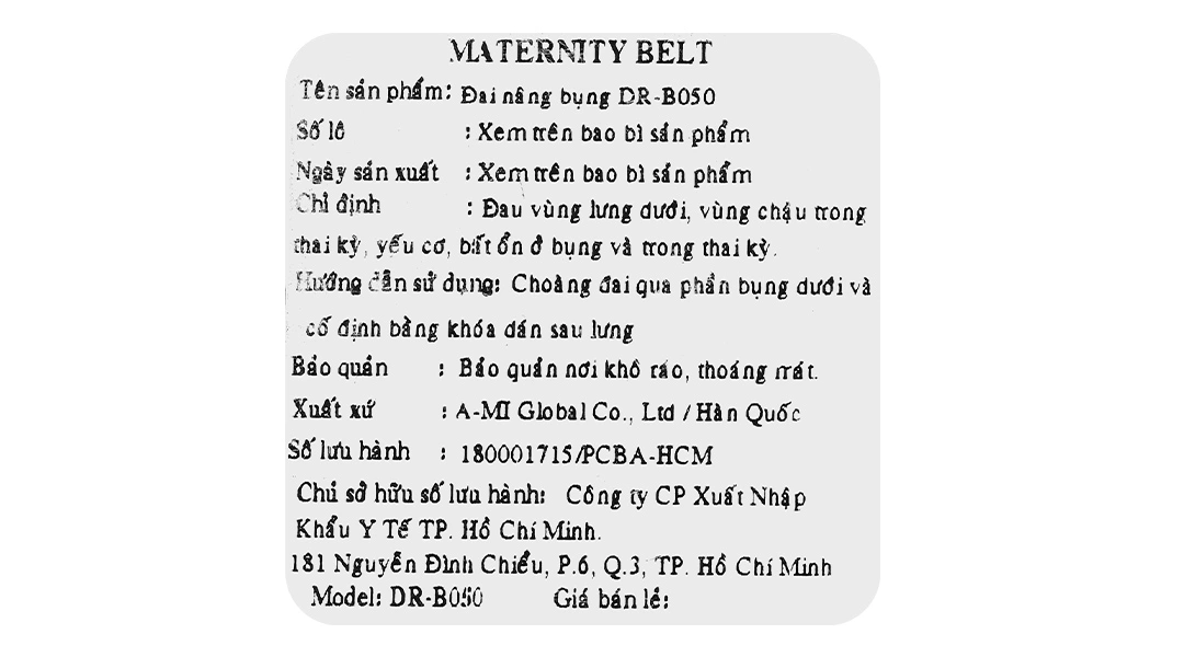 Đai nâng bụng Dr. Med DR-B050 cho bà bầu size U - 8
