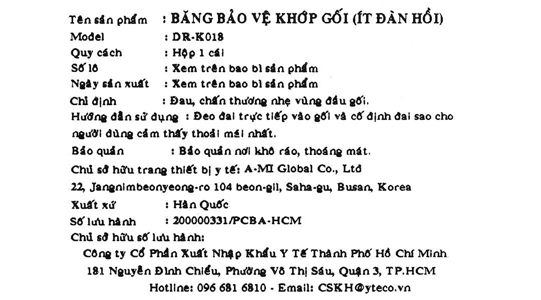 Bao đeo đầu gối Dr. Med DR-K018 size S - 39
