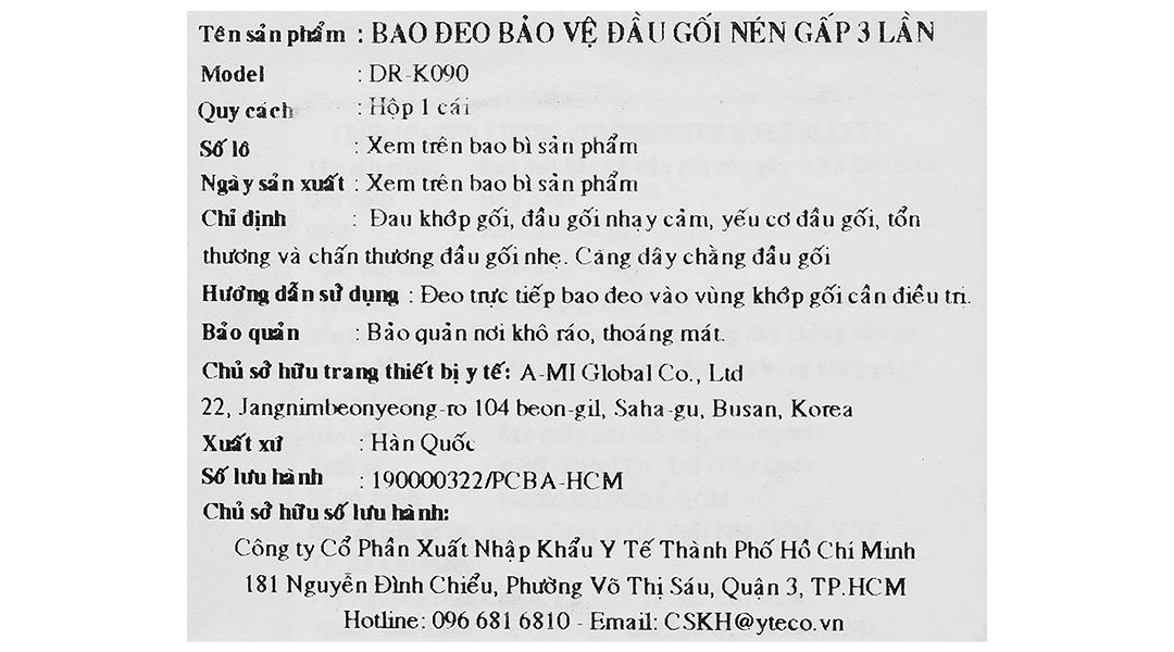 Bao đeo đầu gối Dr. Med DR-K090 size S - 26