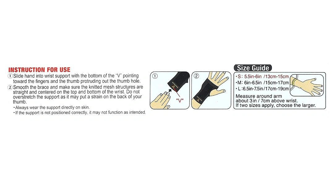 Đai bảo vệ cổ tay Vantelin Wrist Support size L - 19