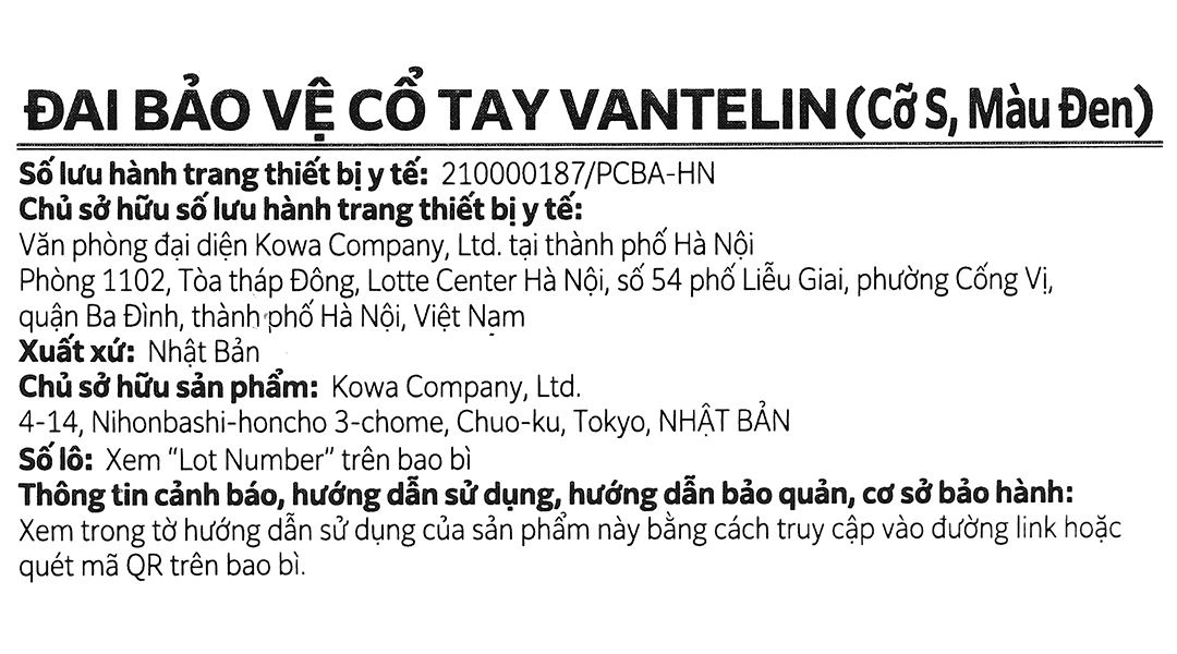 Đai bảo vệ cổ tay Vantelin Wrist Support size L - 17