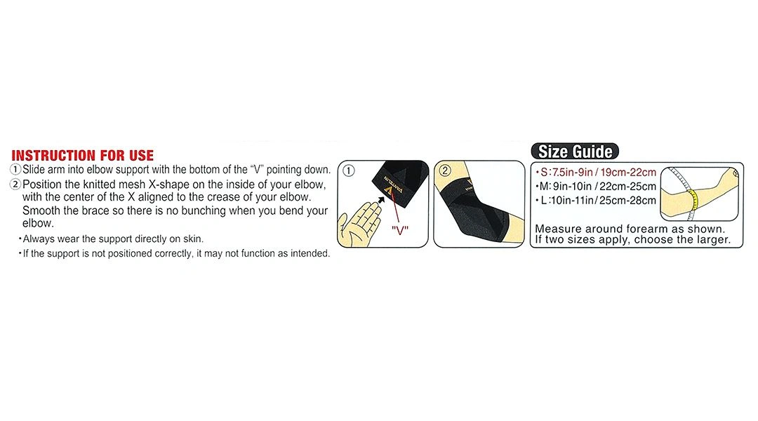 Đai bảo vệ khuỷu tay Vantelin Elbow Support size S - 13