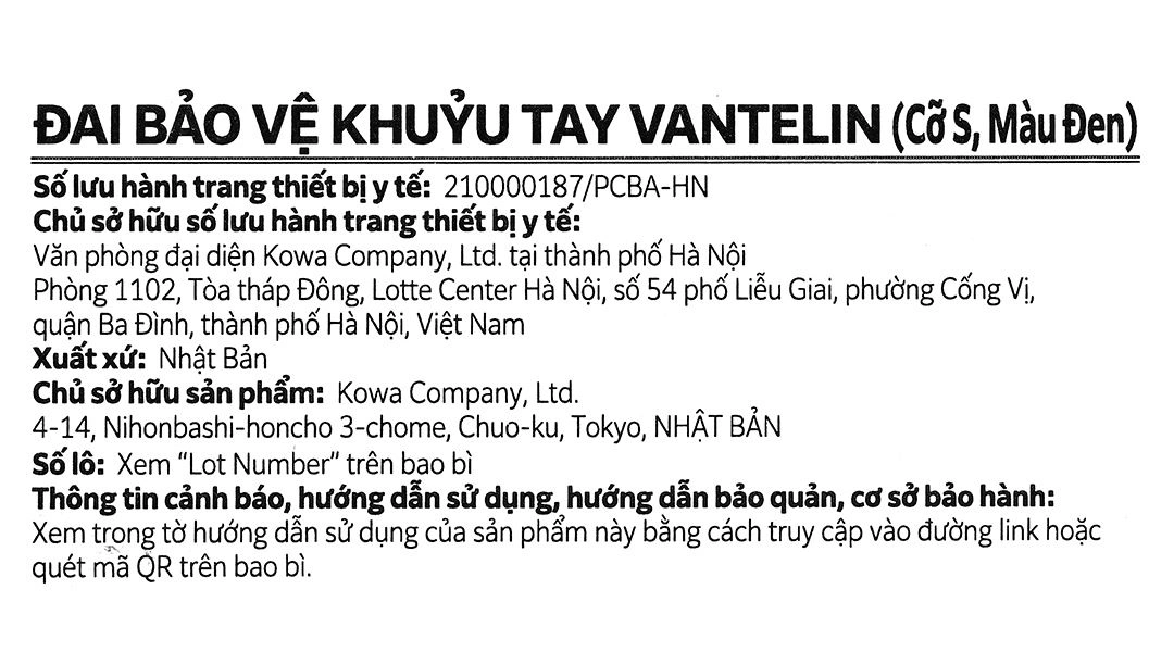 Đai bảo vệ khuỷu tay Vantelin Elbow Support size S - 11