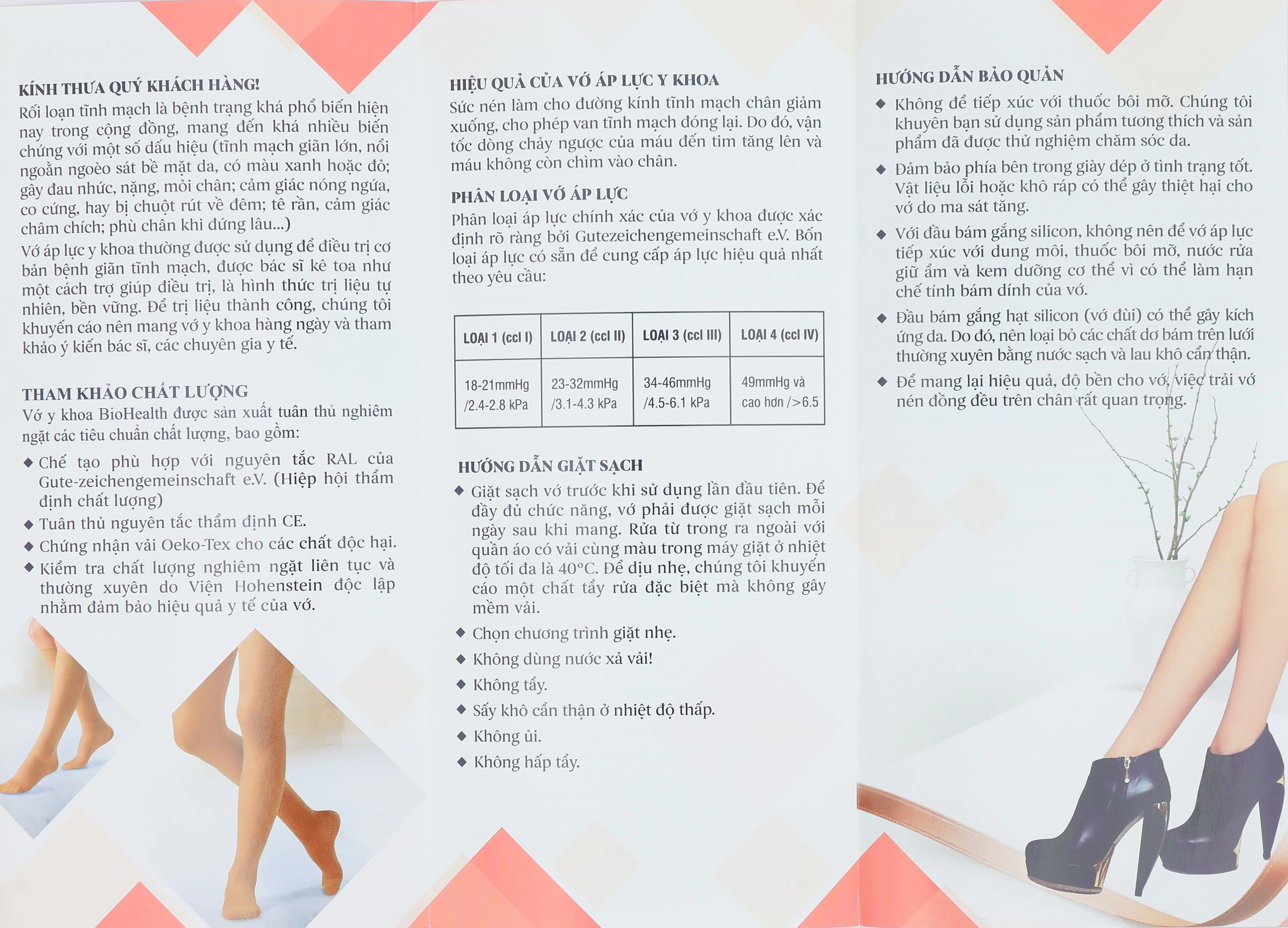 Vớ gối y khoa Biohealth Compression I AD size M - 52