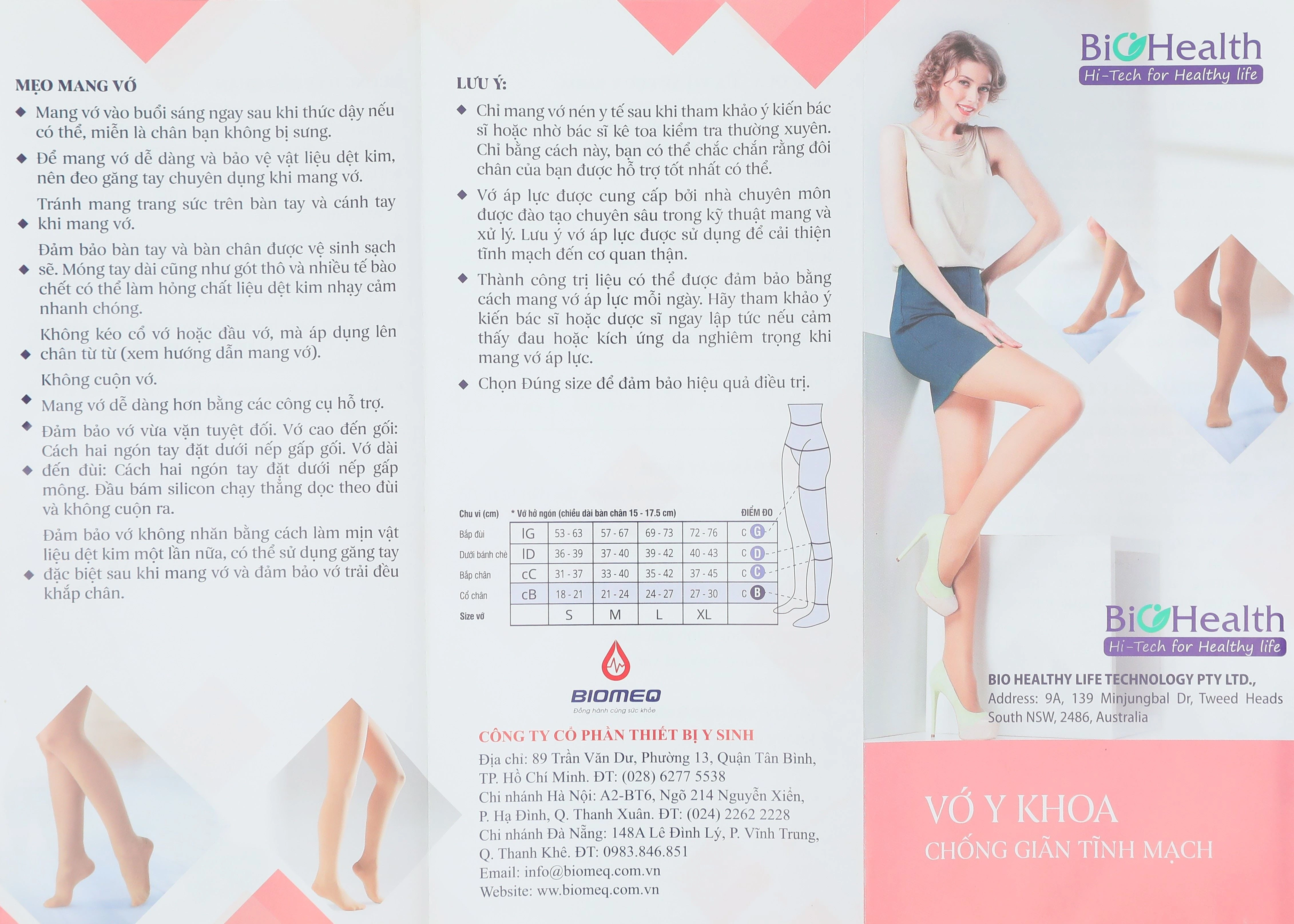 Vớ gối y khoa Biohealth Compression I AD size M - 33