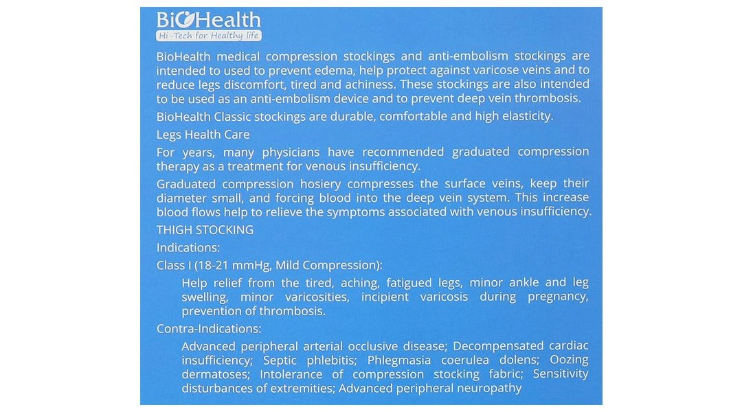 Vớ đùi y khoa Biohealth Compression I AG size M - 44