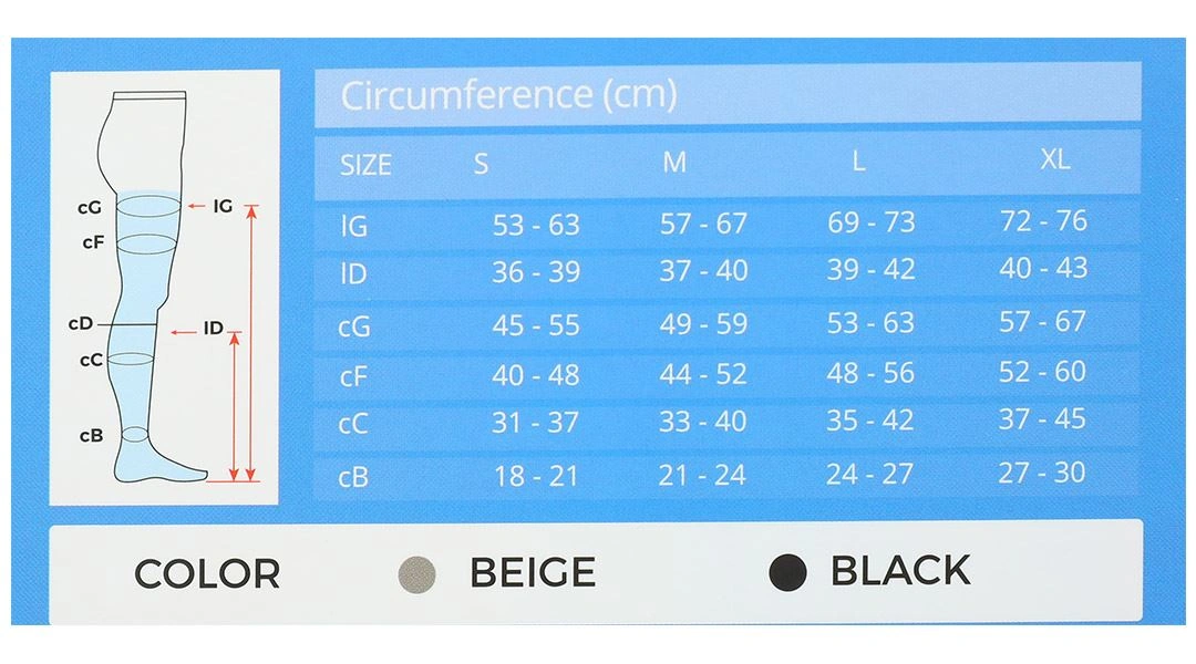 Vớ đùi y khoa Biohealth Compression I AG size M - 8