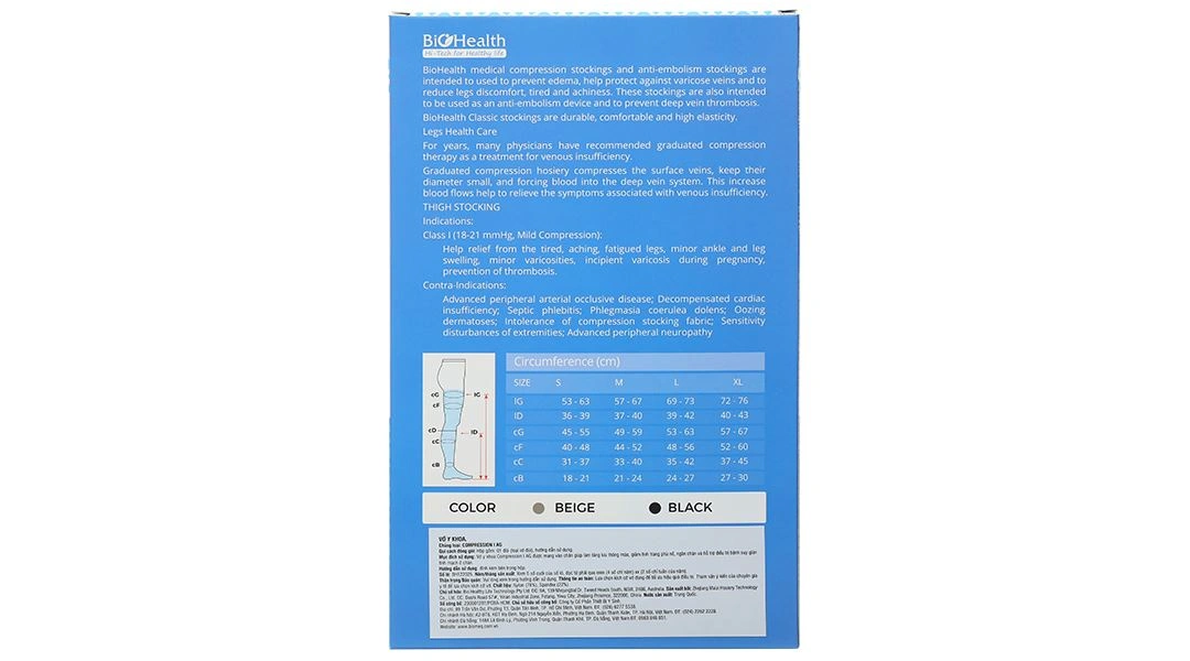 Vớ đùi y khoa Biohealth Compression I AG size M - 20
